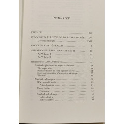 Pharmacopée Européenne - VOLUMES I (1969) II (1974) III (1977)