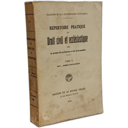 Répertoire pratique de droit civil et ecclésiastique - TOME II:...