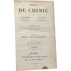 Abrégé de chimie - Partie I: généralités - corps simples non...