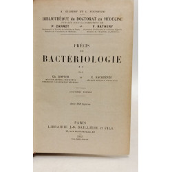 Bactériologie - TOME I (1931) et II (1933) - 4e éd