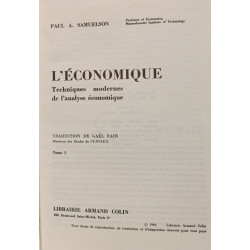 L'Économique : Techniques modernes de l'analyse économique Tome 1...