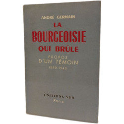 La Bourgeoisie qui brûle : Propos d'un témoin 1890-1940