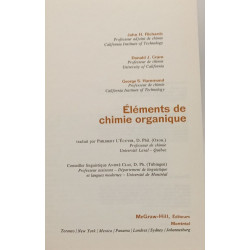 Éléments de chimie organique