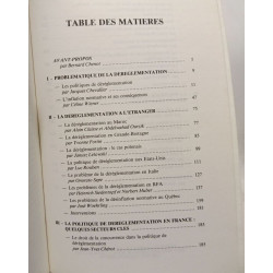 Les Déréglementations - étude comparative