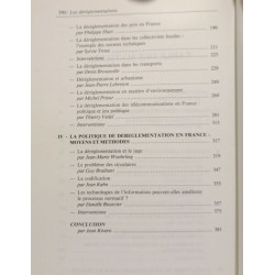 Les Déréglementations - étude comparative