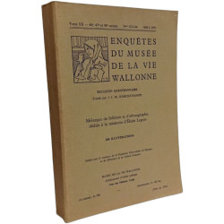 Enquêtes du Musée de la Vie Wallonne - bulletin questionnaire...