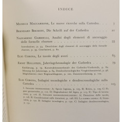 Memorie in 8° - Volume I. Nuove ricerche sulla cattedra lignea di...