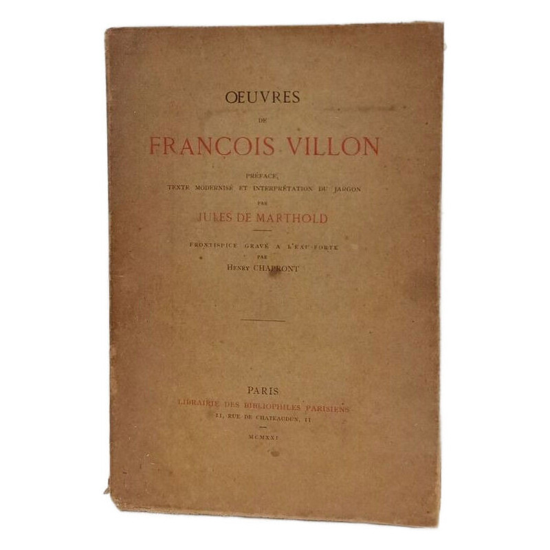 Œuvres de François Villon