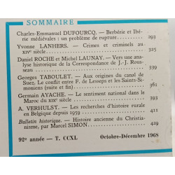 Revue Historique fasc. II Octobre-Décembre 1968 - 92e année TOME CCXI