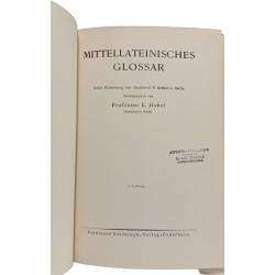 Mittellateinisches Glossar - 2. Auflage