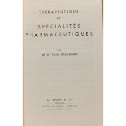 Thérapeutique et spécialités pharmaceutiques