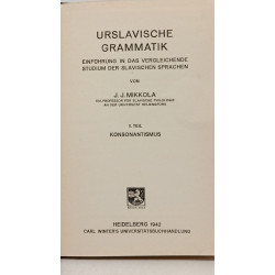 Urslavische Grammatik: Einführung in das vergleichende Studium der...
