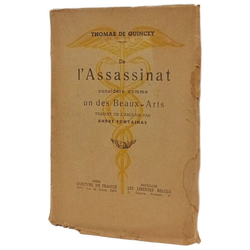 De l'Assassinat considéré comme un des Beaux-Arts - premier...