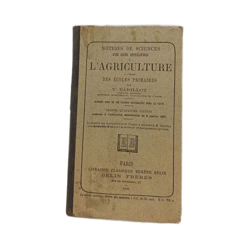 Notions de Sciences avec leurs Applications à l'Agriculture