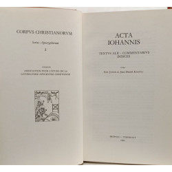 Corpvs Christianorvm - series apocryphorum 1 2 3 4: acta iohannis...