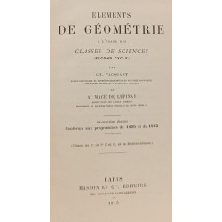 Éléments de géométrie - A L'usage des Classes de Sciences 2nd cycle