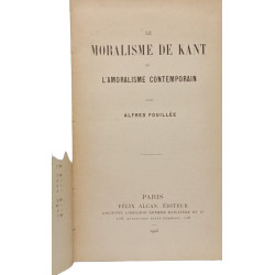 Le Moralisme de Kant et l'Amoralisme Contemporain