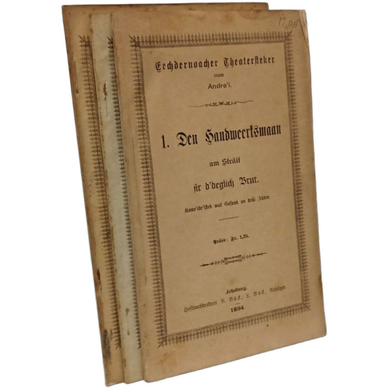 Erdbeernoader Theaterhecher - 1 Den Handweertsmaan + 2 Den...