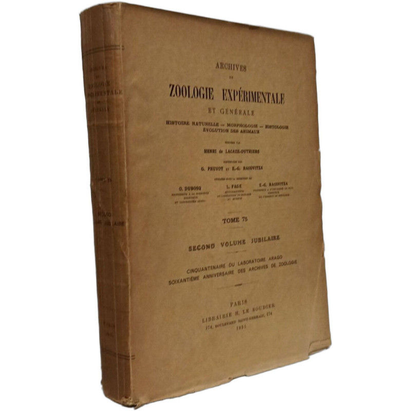 Archives de Zoologie Expérimentale et Générale - TOME 75 second...